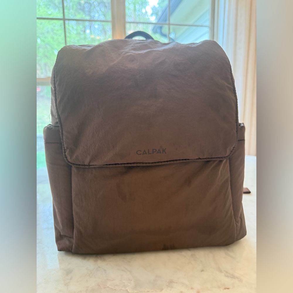 Calpak Brown Mini Diaper Bag Backpack